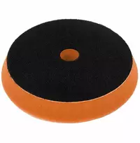 Dedra Gąbka Poliravimo kempinė su lipdukais, kieta, 125 mm, 25 mm storio (oranžinė)