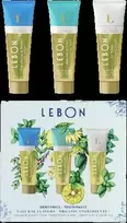 Dantų šepetėlis LEBON Mėlyna Mood dantų pastų rinkinys 3 x 25 ml