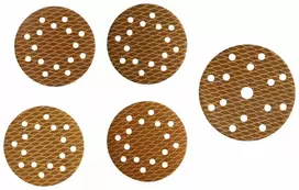 Dedra Tarczki Šlifavimo diskai be užsikimšimo, 150 mm, #80, su lipnia juosta, 5 vnt. rinkinys