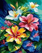 Tapyba pagal skaičius Gėlių palaima 40x50 cm