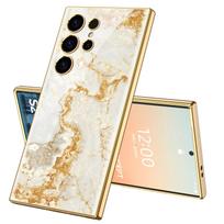 Skirtas „Samsung Galaxy S24 S23 Ultra Plus“ dėklui Prabangus galvanizuotas dažytas raštas Blizgus stiklas, atsparus smūgiams kieto dangčio priedai for Galasy S23 Ultra&case only(no pen)