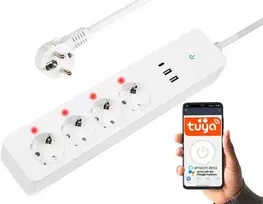 Blow Išmanusis maitinimo laidininkas BALTA 3m 2xUSB+USB-C WiFi TUYA