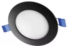 Įleidžiama LED panelė SPECTORLIGHT, 6 W, 4000 K, 520 lm, apvali f., juodos sp., Ø12 x h2,4 cm