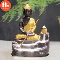 Sveiki, keraminis atgalinio srauto smilkalų degiklis smilkalų laikiklis Maitreya Buddha statula, porcelianinis krioklys, smilkalų namų dekoras