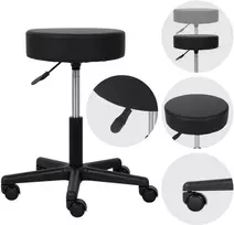 Habys Kosmetologinė meistro kėdutė Timo Comfy Base juodas