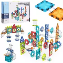 Magnetiniai 3D konstruktoriaus blokeliai „Marble Run“, 113 dalių