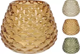Stiklinė žvakidė, 3 rūšys, 9 cm