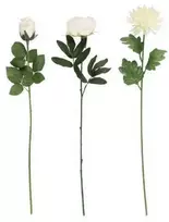 Dirbtinė gėlė, įvairių rūšių, baltos sp., 69 cm