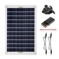 50W 12V Solar Panel Powered Water Pump Kits Low Noise Brushless Pump Outdoor Waterfall Fountain Garden Pool Pond Bird Bath Lawn