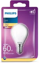 Šviesos diodų lemputė PHILIPS, E14, 6,5 W, atitinka 60 W, 2700 K, 806 lm, nedimeriuojama