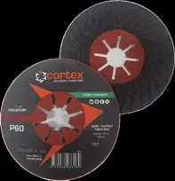 Betono/akmens šlifavimo diskas CORTEX Premium, 125 x 22 mm, P60, fibro