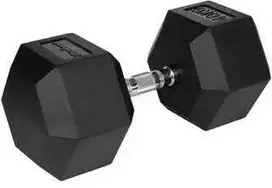 Gumuotas ketaus hantelis HEX 40 kg REBEL ACTIVE