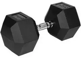Gumuotas ketaus hantelis HEX 35 kg REBEL ACTIVE