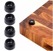 Apvalios guminės kojelės - 11xx9x6mm - juodos - baldams - 4vnt