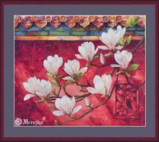 Merejka Siuvinėjimo kryželiu rinkinys „Magnolija“ paveikslui, 38x32 cm