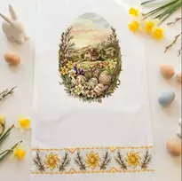 Abris Art Siuvinėjimo kryželiu rinkinys „Žydintis velykinis rankšluostis“ 95x33