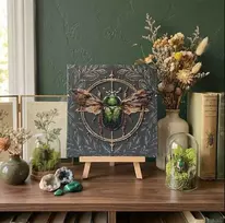 Abris Art Mini karoliukų siuvinėjimo rinkinys „Gamtos alchemija“ 15x15 cm