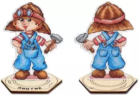 MP Studia Siuvinėjimo kryželiu rinkinys „Mechanikas 1“ 12x9 cm SR-1302