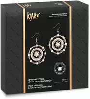Panna Klart Mini karoliukų siuvinėjimo rinkinys auskarams „Juoda ir balta“ KLART