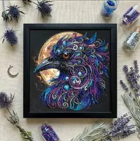 Abris Art Mini karoliukų siuvinėjimo rinkinys „Gintarinis žvilgsnis“ 15x15 cm