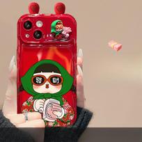 Applicable To Apple 15 Mobile Phone Case IPhone 14pro/13 Northeast Girl Doll Lanyard 11/12 Flip Mirror iPhone 15