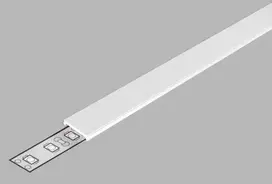 Bikuvalt 3m LED juostos profilio dangtelio C2 CLICK, baltas