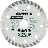 Graphite Turbo pjovimo deimantinis diskas, 150 x 22,22 mm, sausam pjovimui