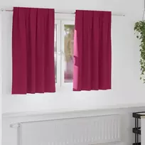 Užuolaidos su žiedais, blokuojančios šviesą 2 pcs Vyno raudona