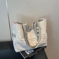 Simple tote bag women's fashion portable shopping bag large capacity student class shoulder bag One size