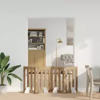Sulankstomas šunų tvora 4 pcs Amatinė Ąžuolas 201 x 38 x 70 cm