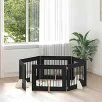 Šunų vartai su stovais 6 pcs Juodojo ąžuolo 80 x 60 cm