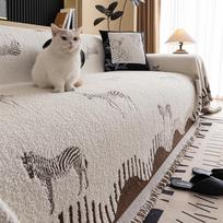 Sofa Throw Blanket with Non-Slip Backing, Pet-Friendly, Machine Washable, Suitable for Single, Double, Triple, Quad, or Sectional Sofas 180 * 150cm