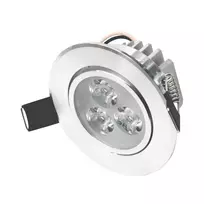 Įmontuojamas apvalus metalinis LED šviestuvas "LENS" 3W