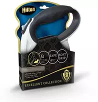 HILTON Smart dog M (20kg) - retractable pavadėlis - baltas-juodas - 4 m