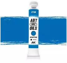 Ak Interactive AK Aliejiniai Dažai Cyan Efektams Modeliavimui AKABT540