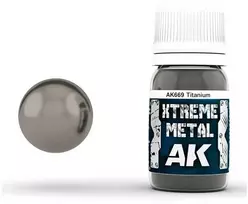 AK Interactive Xtreme Metal titano metaliniai emaliniai dažai 30 ml
