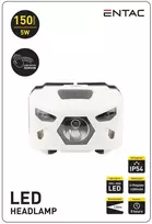 Pakraunamas žibintas ant galvos Entac 5W XPE+Raudonas USB Sensor
