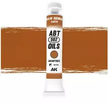 Ak Interactive Aliejiniai dažai Raw Sienna Earth modelių efektams AKABT093