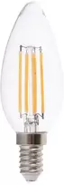 LED filamentinė V-TAC lemputė 4W žvakė C37 E14 3xClick reguliuojamo ryškumo VT-2804 3000K 400lm