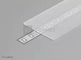 Bikuvalt 3m LED juostos profilio dangtelis H, matinis
