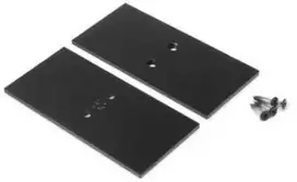 Bikuvalt LED juostos profilio VARIO30-32 užbaigimo elementai, metaliniai, juodi, komplekte 2 vnt.