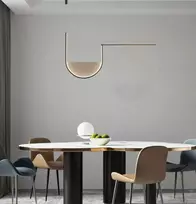 Bikuvalt 35W LED pakabinamas šviestuvas, juodos sp. korpusu/šviesiai pilkas stiklas, 3000/4000K, dimeriuojamas, 23170