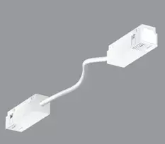 Dvigubas elektrinis sujungimas INSIGHT magnetinių sistemų kampinėms jungtims, su 12,5cm ilgio laidu, baltas