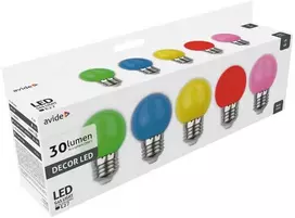 Avide LED lemputės 1W E27 Decor, 5 vnt.