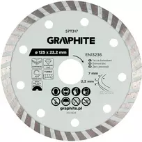 Graphite Turbo pjovimo deimantinis diskas, 125 x 22,22 mm, sausam pjovimui