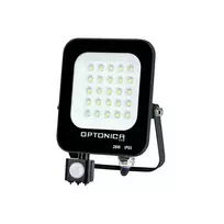 Bikuvalt 20W LED prožektorius su judesio davikliu, juodas, 4500K