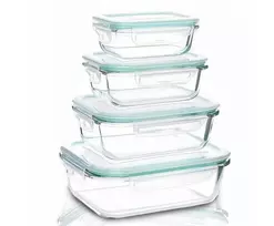 Lunchbox Stikliniai maisto indai GlassFresh, 4 dalių