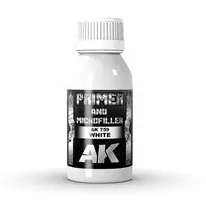 AK Interactive baltas gruntas ir mikroužpildas aerografui 100ml