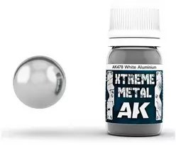 AK Interactive Xtreme Metal Baltas Aliuminio emaliniai dažai 30 ml