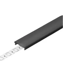 LED juostos profilio dangtelis F CLICK, juodas, 3m